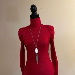 SOLD‼️One Red and one black turtle neck robbed sweater Size L.